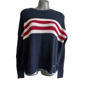 𝅺Hollister Women's Ribbed Knit Striped Sweater • Used • Size: Medium​
